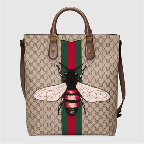 gucci gg supreme bees tote